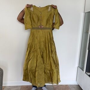 Elegant Olive Green Women's Dress